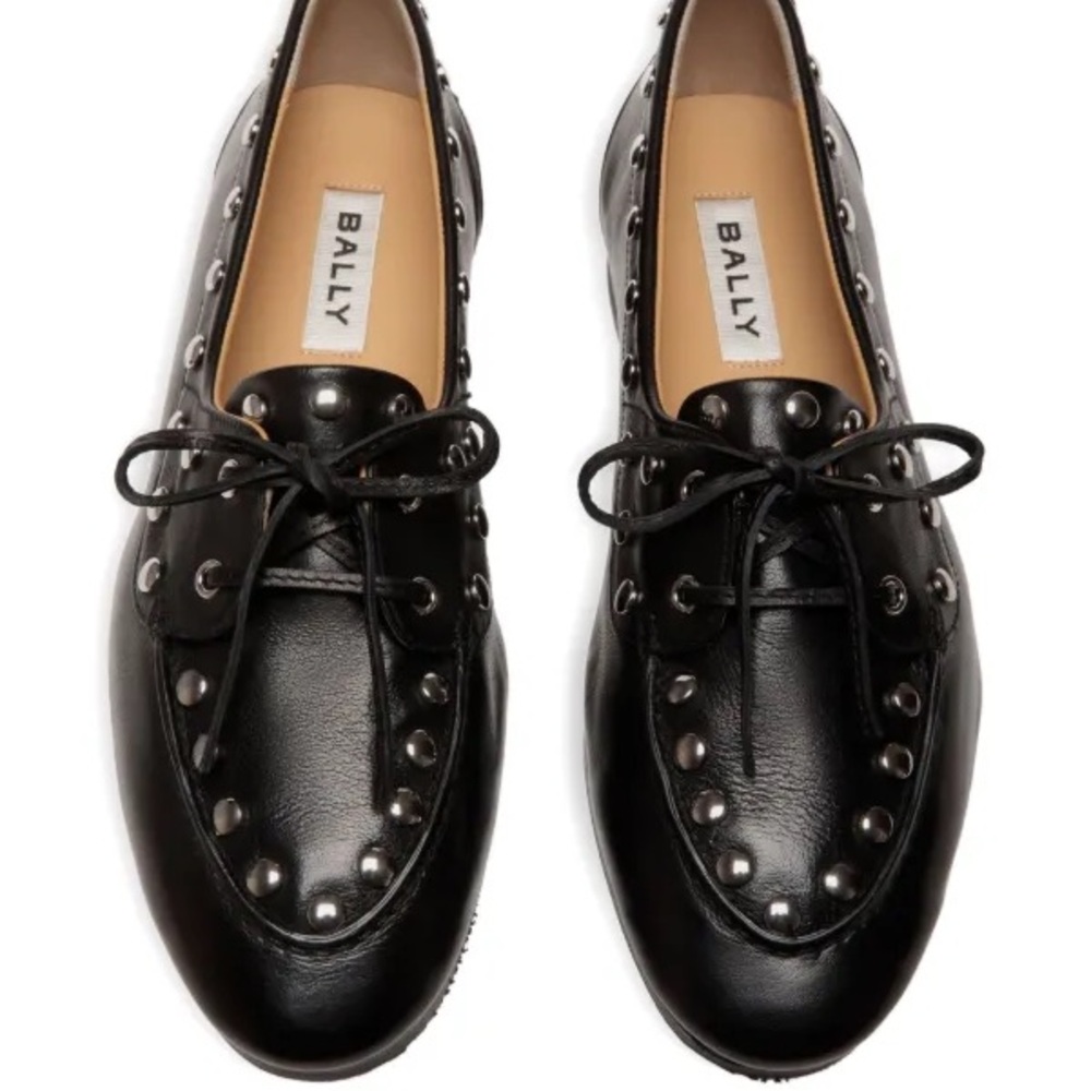 Bally Plume Studded Loafers